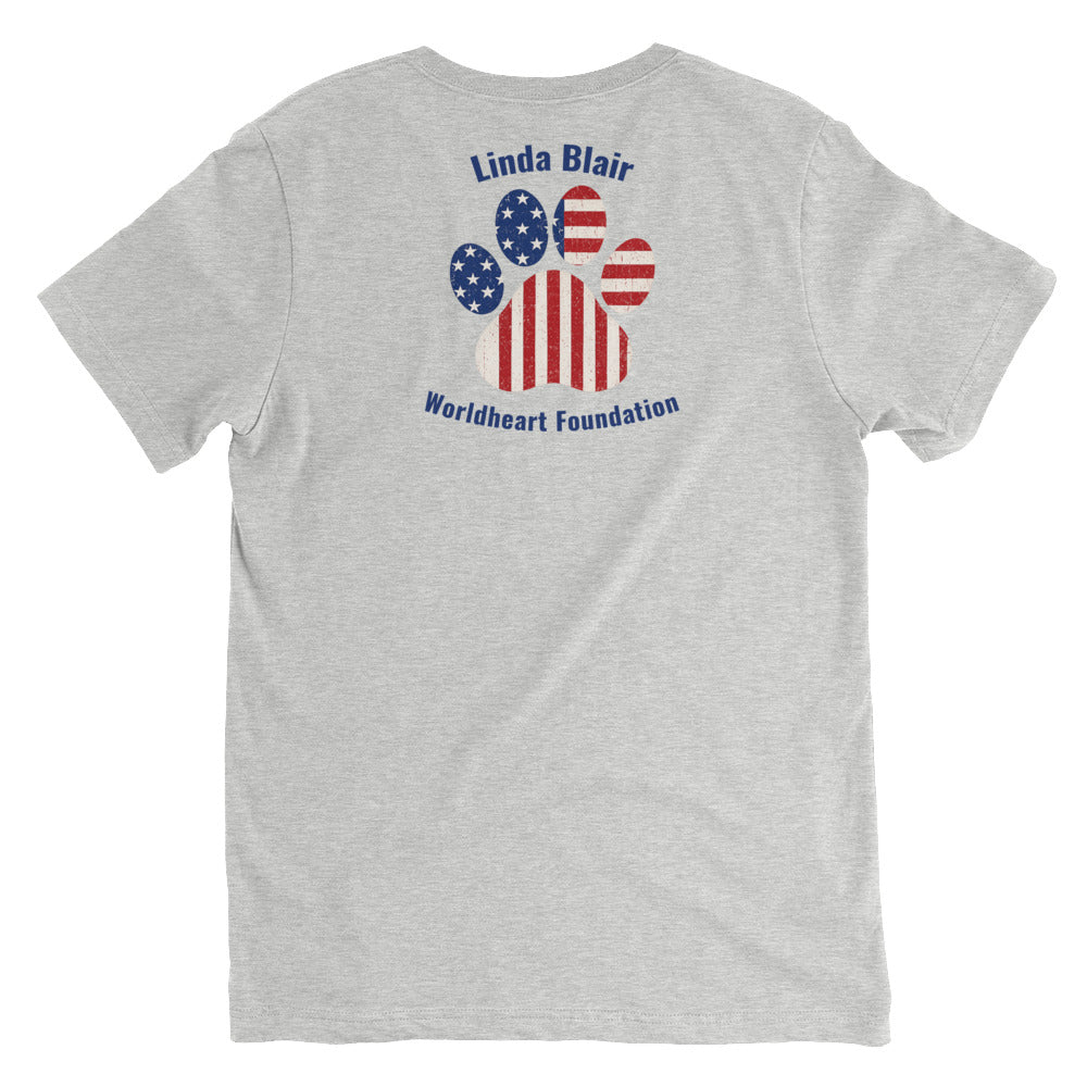 All American Unisex Short Sleeve V-Neck T-Shirt – Linda Blair